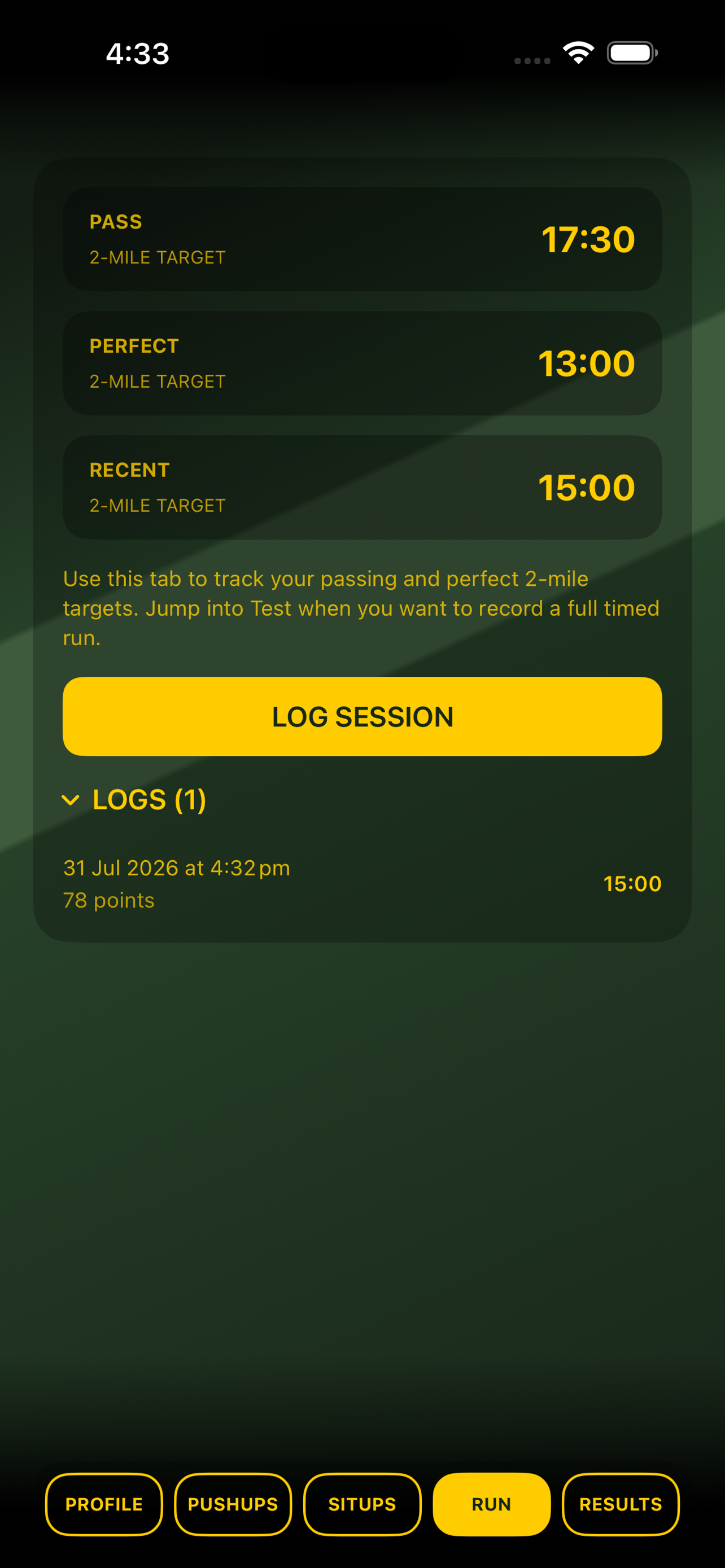 Fighting Fit run progress screenshot