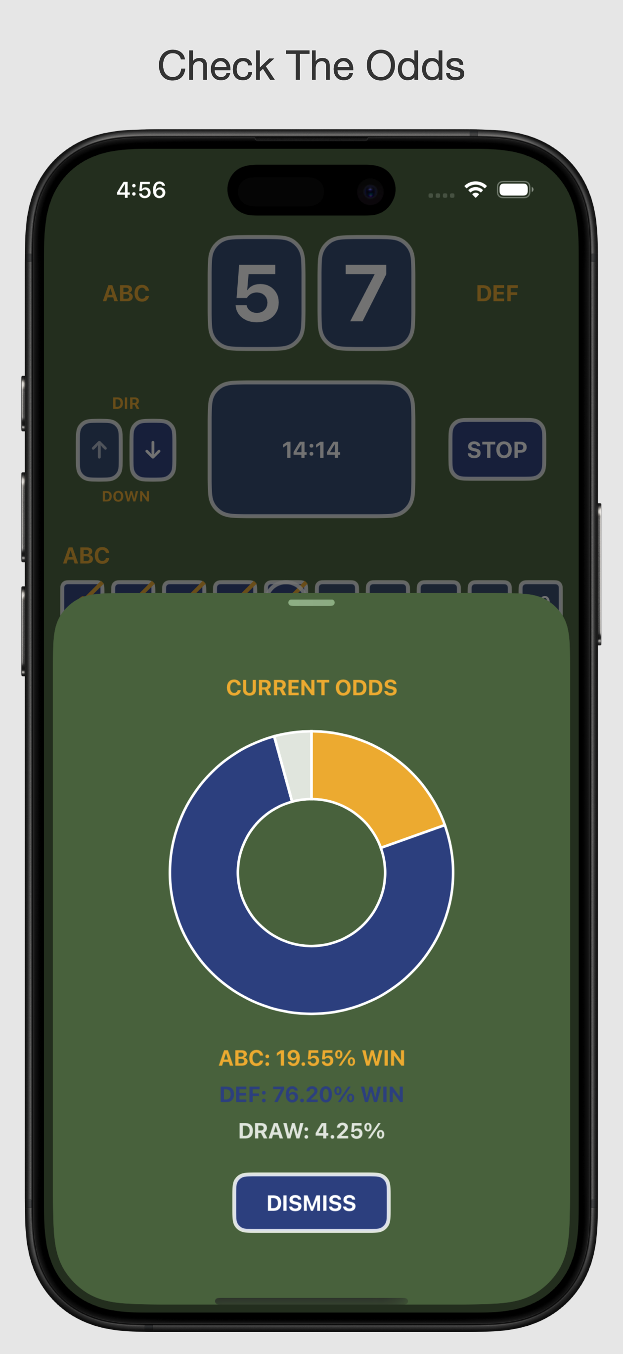 Netball Scorecard timer screenshot