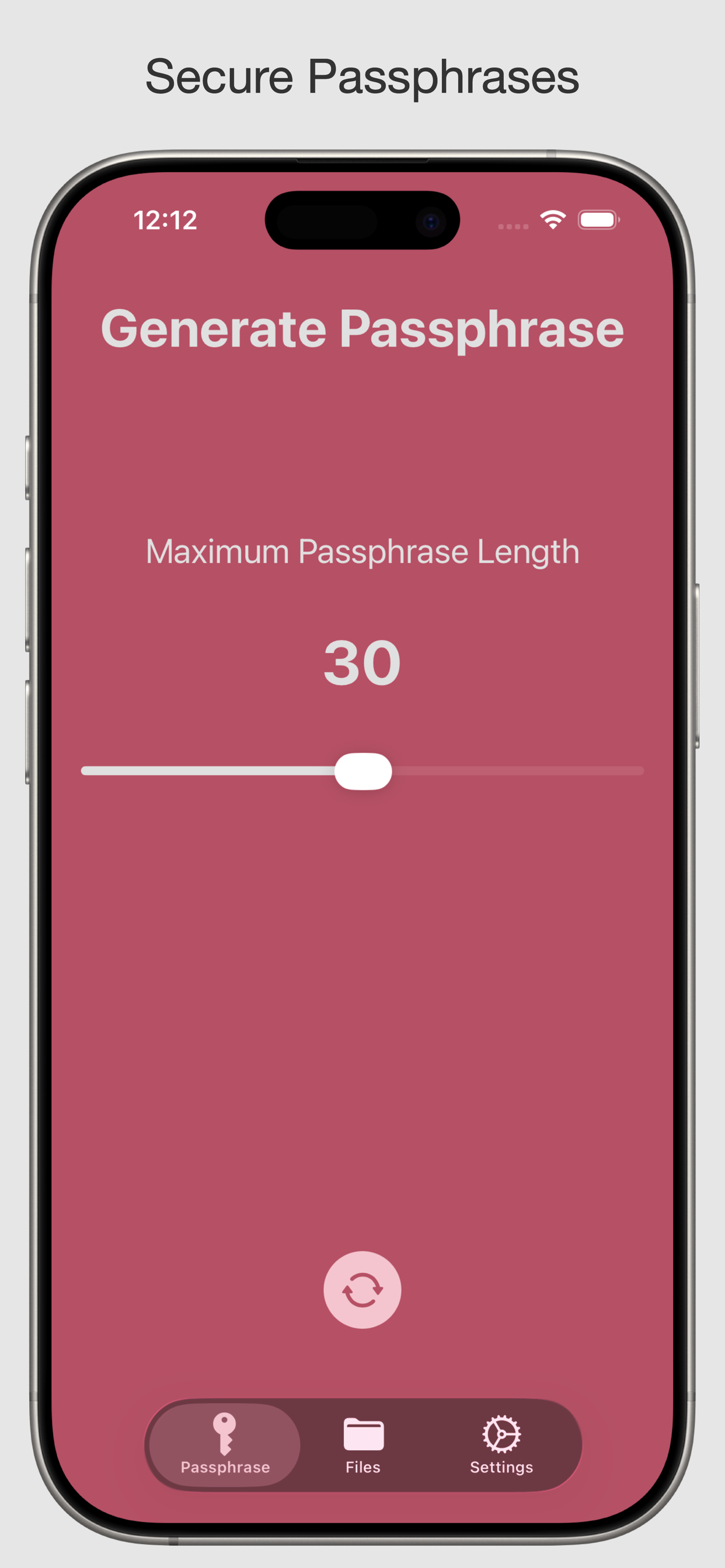 ProsePass passphrase screenshot