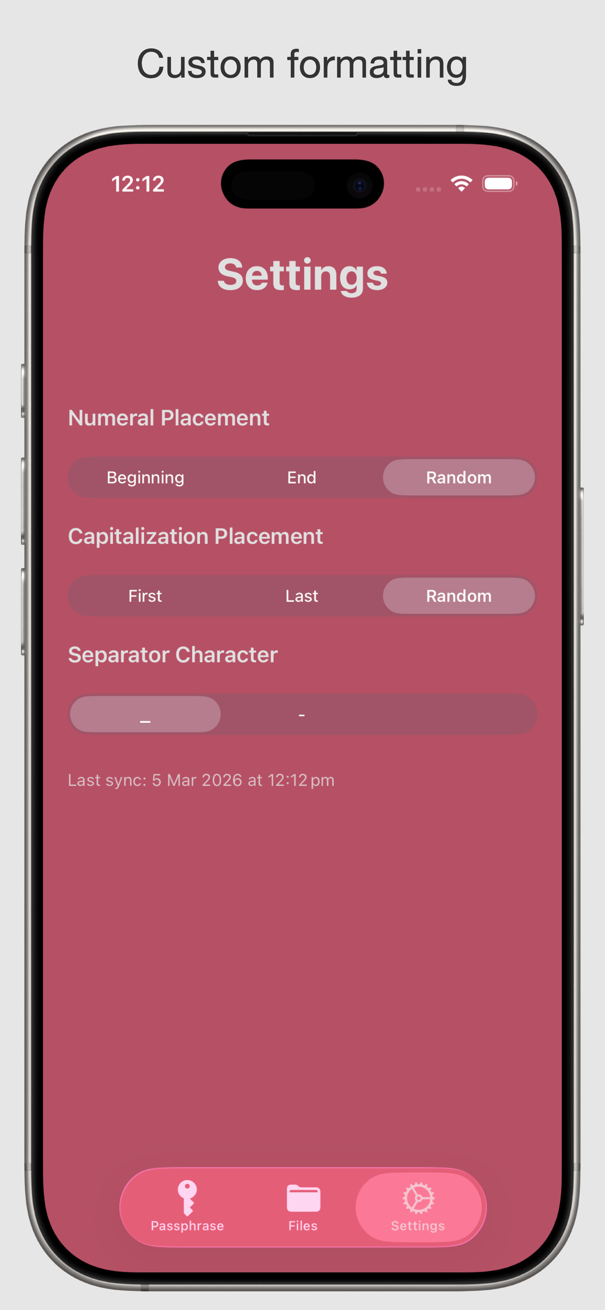 ProsePass formatting screenshot