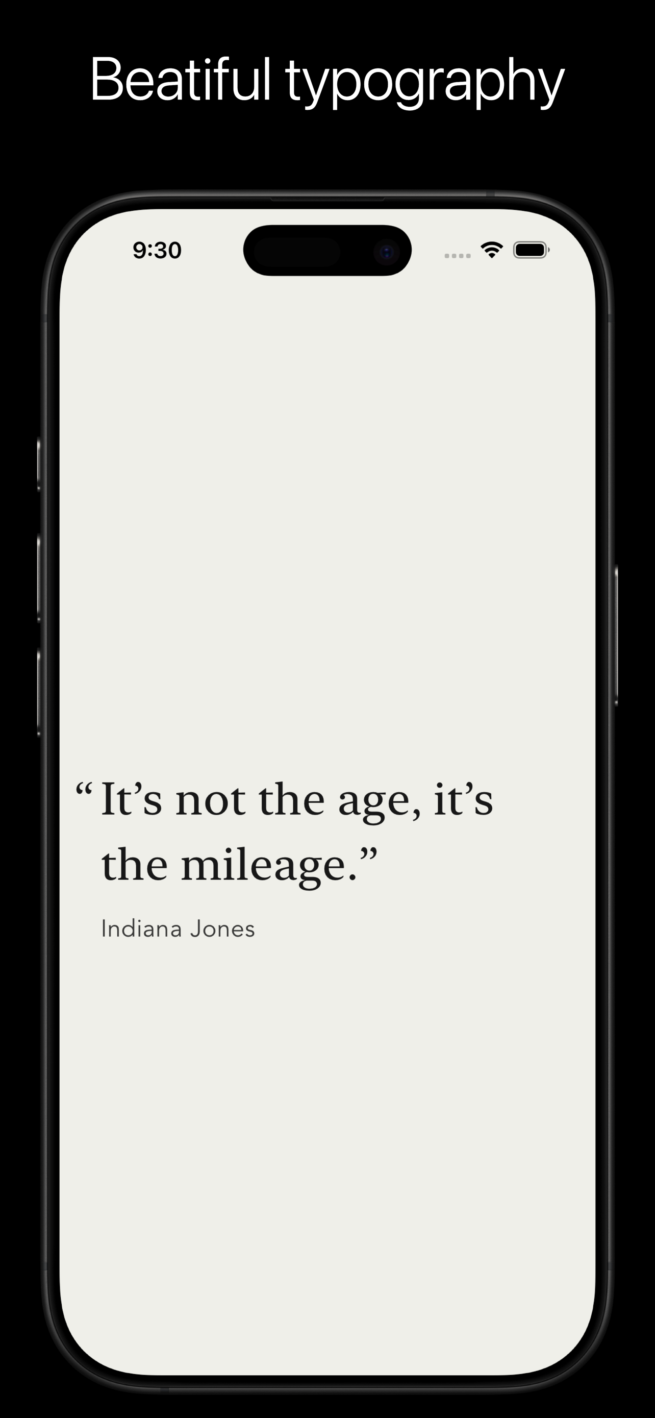 Quotidian styled quote screenshot