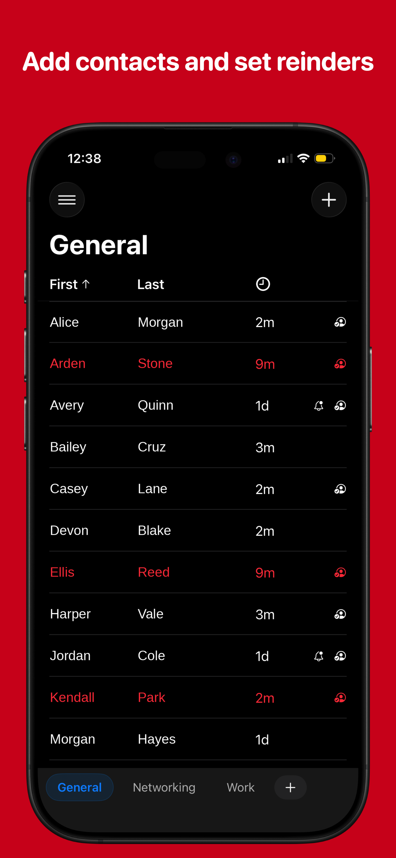 Rekall people list screenshot