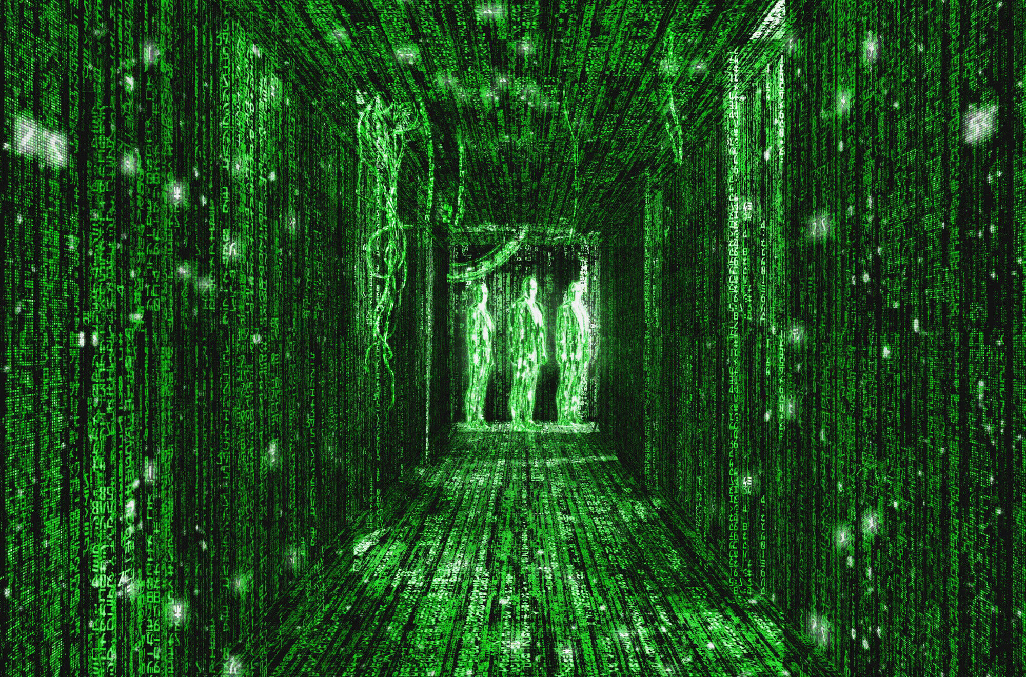 Neo dodging bullets in The Matrix