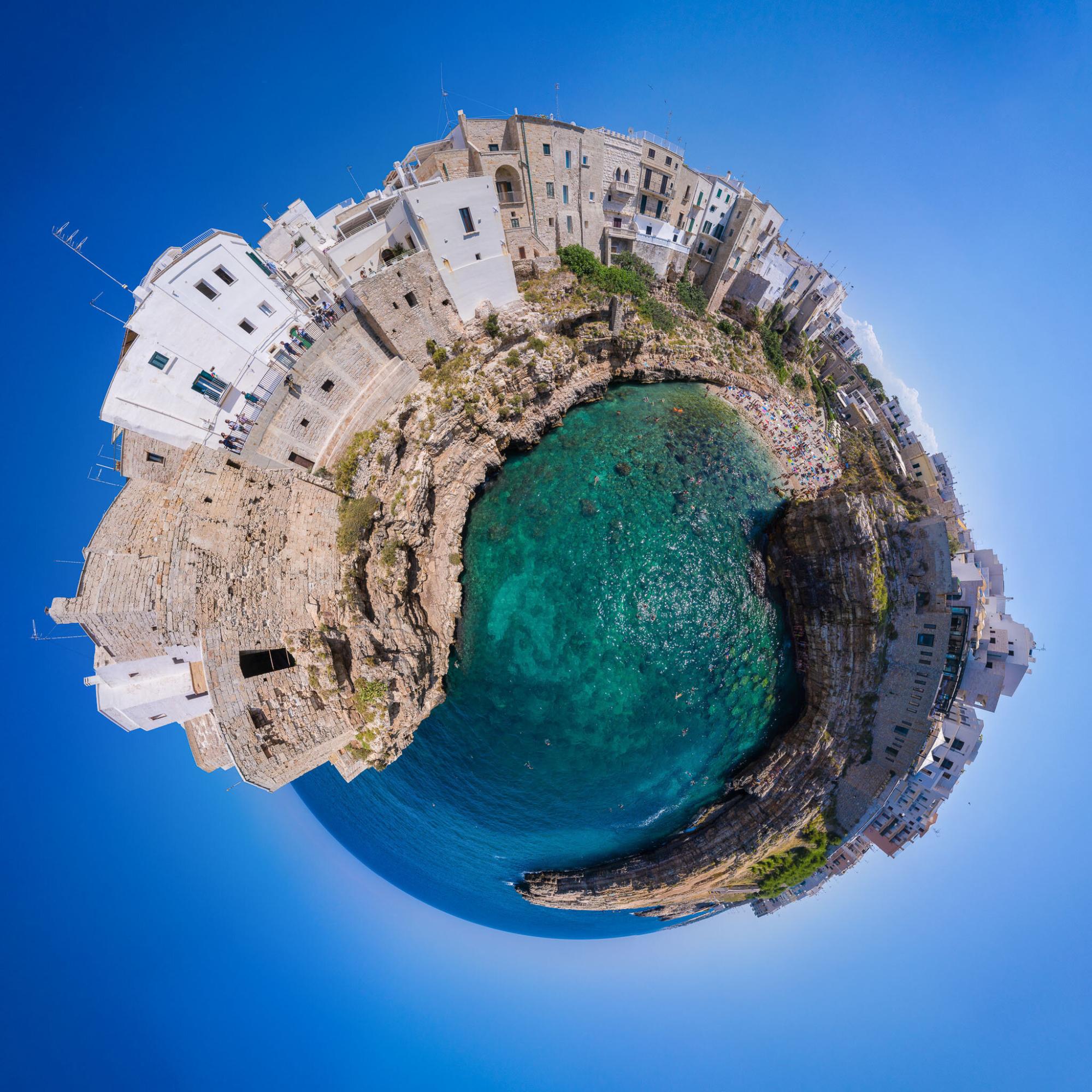 Tiny Planet: Polignano a Mare, Italy