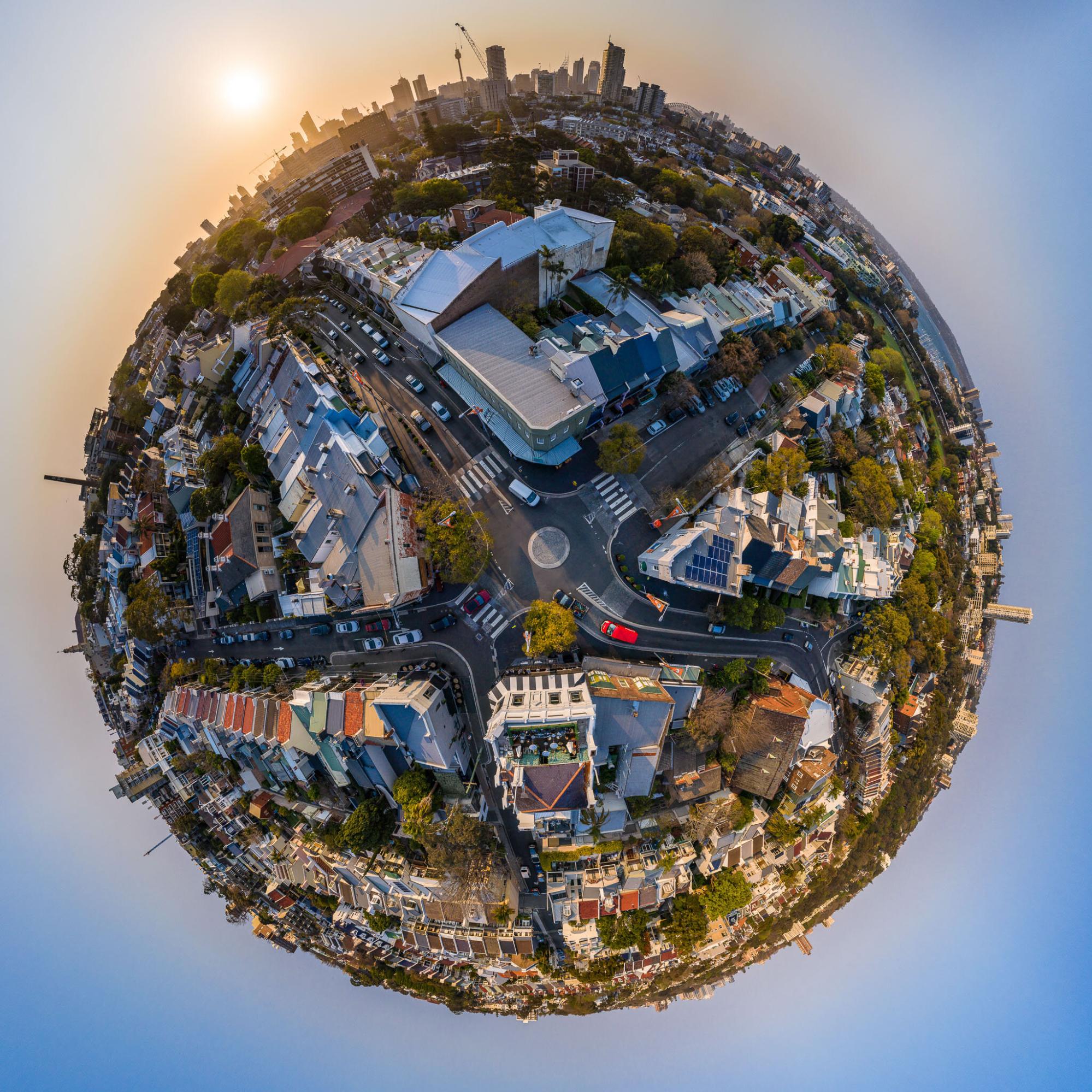 Tiny Planet: Paddington, Australia