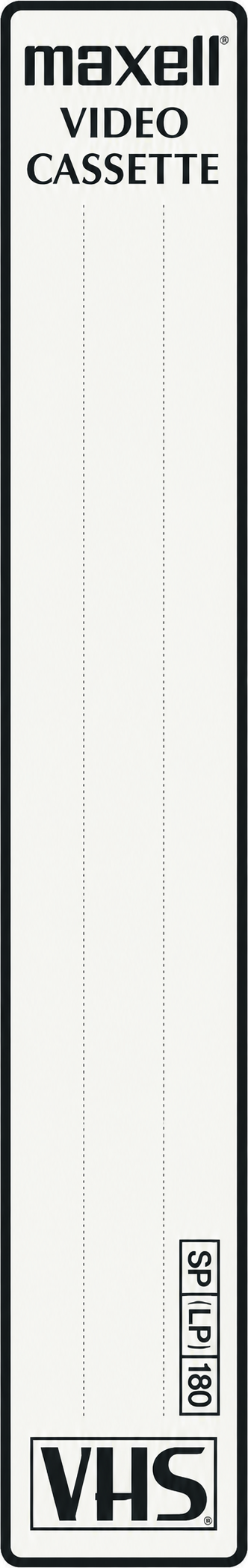 Maxell VHS spine label